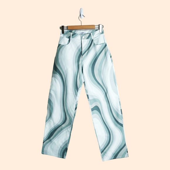 NEW Miaou Fargo Green Wide Pants - Picture 1 of 4